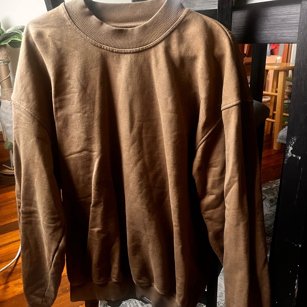 Classic Brown Crewneck Sweater for women